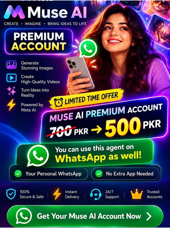 Muse AI Premium Account in Pakistan - Price 500 PKR - Raja School Digital Khudian