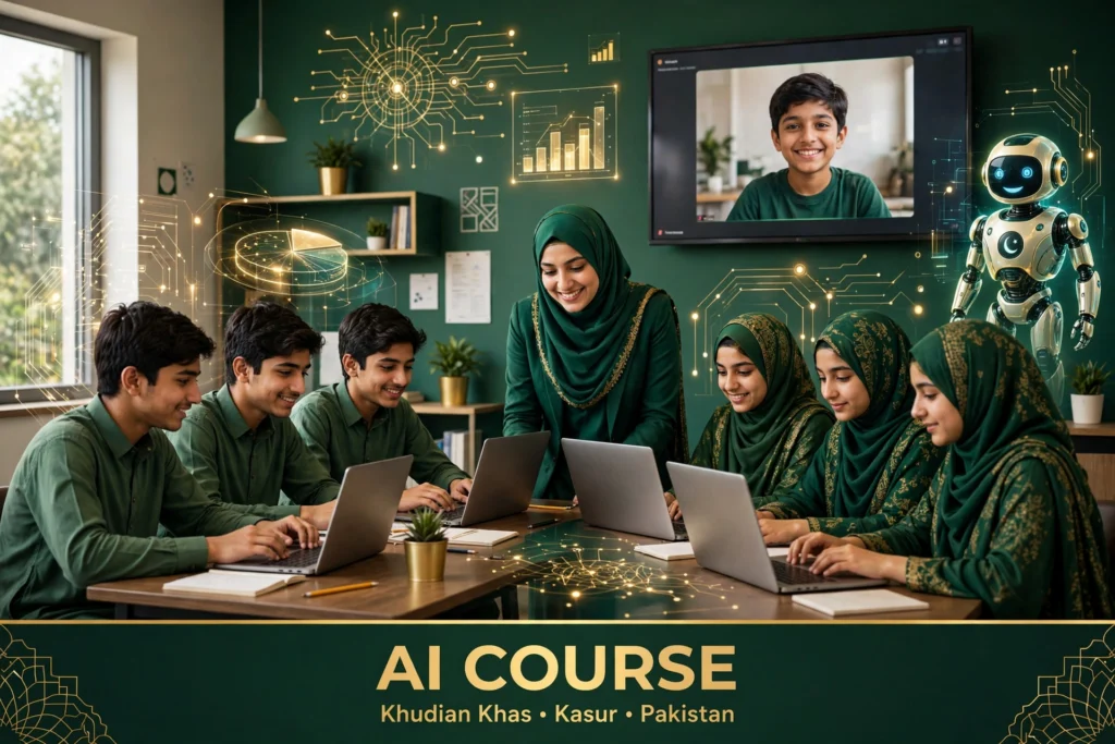AI Course in Khudian Khas, Kasur and across Pakistan — practical AI training by Raja School for kids, students and adults